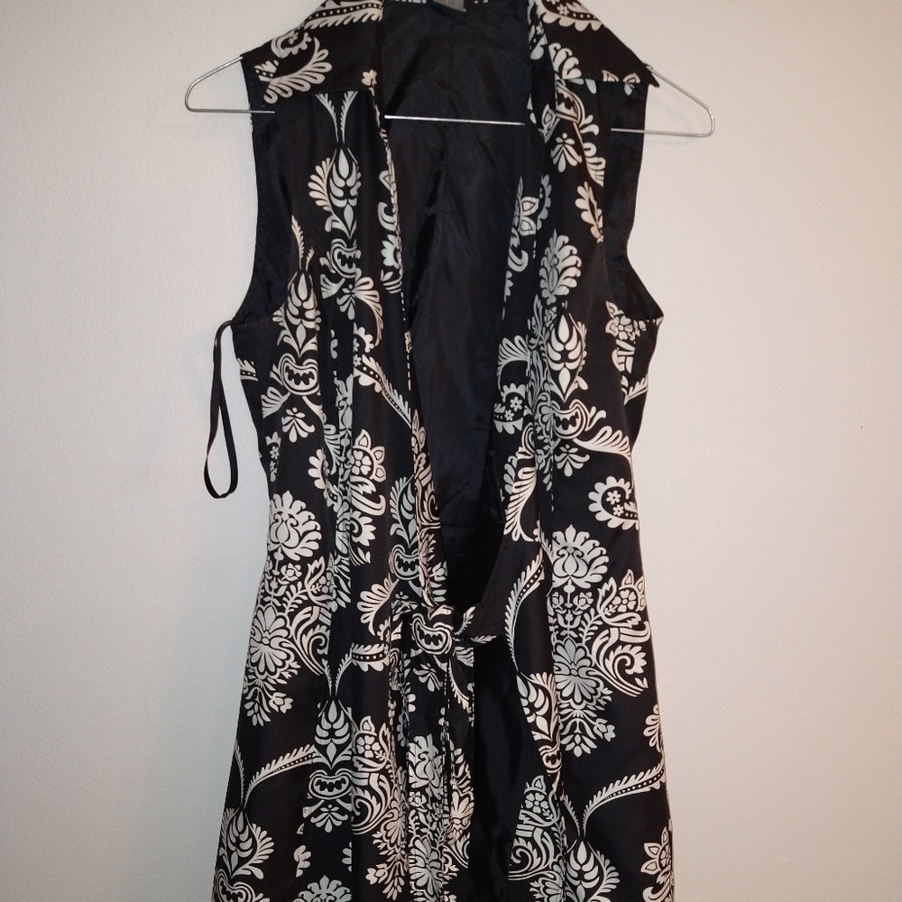 Black and white Wrap Dress